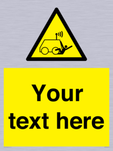 Custom warning run over by operator controlled machine